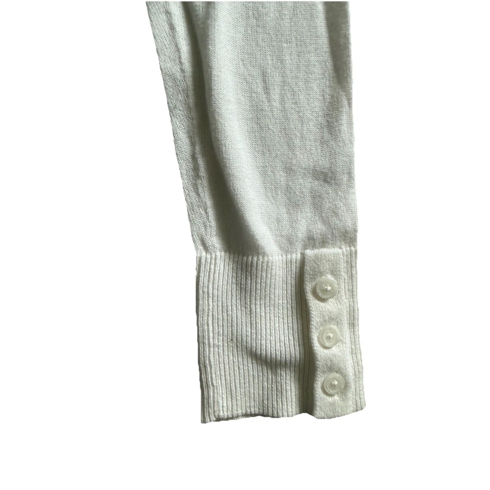 Gap V Neck Button Down Long Sleeve White Cardigan Size Small - Picture 8 of 8